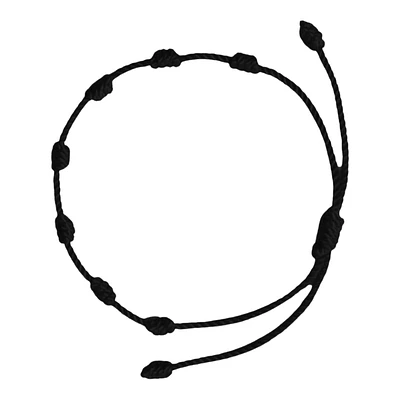 Hilo Negro - Pulsera 7 Nudos Protección Ajustable Unisex