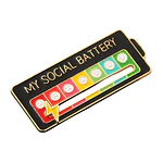 Pin Bateria Social Negra