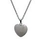 Collar Piedra Corazon Cuarzo Blanco + Cadena Acero - Miniatura 3