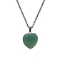Collar Piedra Corazon Jade Verde + Cadena Acero - Miniatura 2