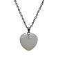 Collar Piedra Corazon Piedra Luna + Cadena Acero - Miniatura 2
