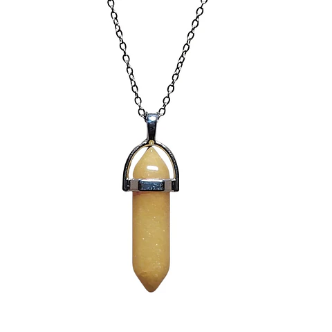 Collar Piedra Punta Arogonita + Cadena Acero
