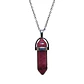 Collar Piedra Punta Jade Rojo + Cadena Acero - Miniatura 1
