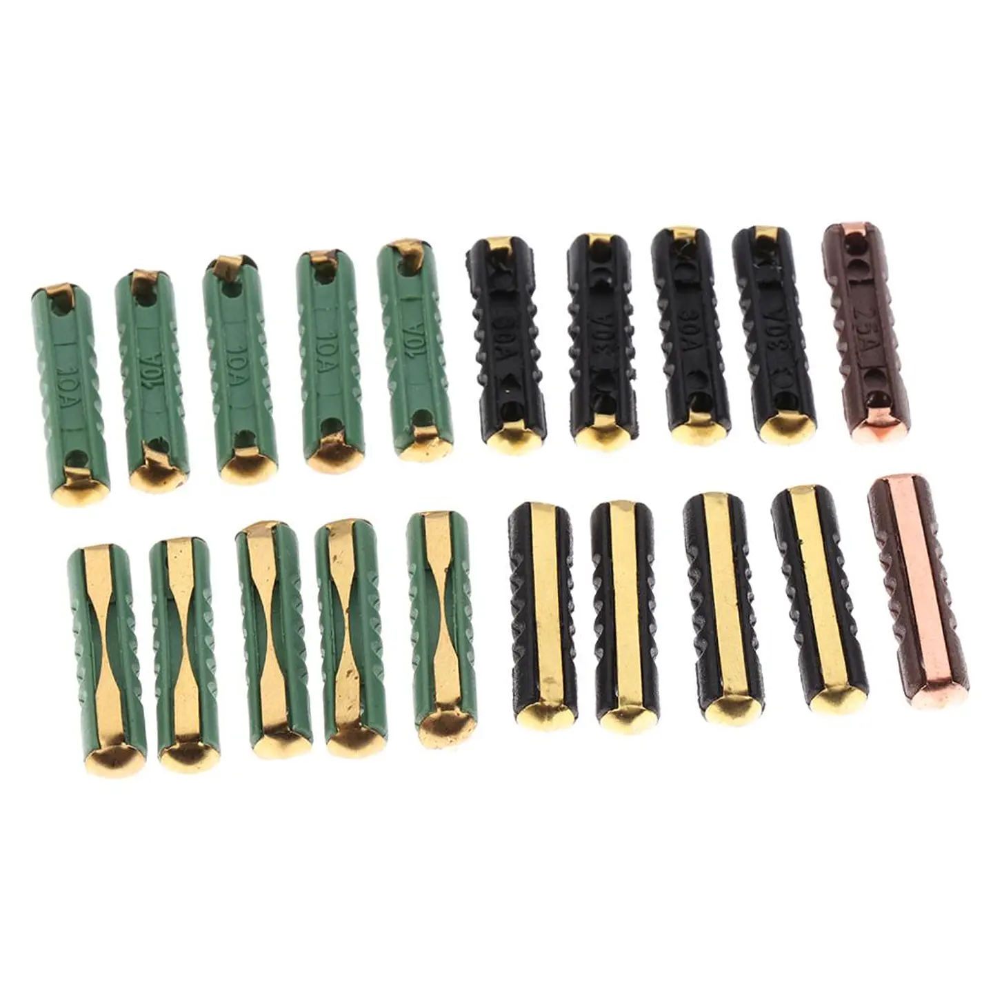 Kit 20 Fusibles Cerámicos Cilíndricos Europeos 8A-25A (23x5mm) 4