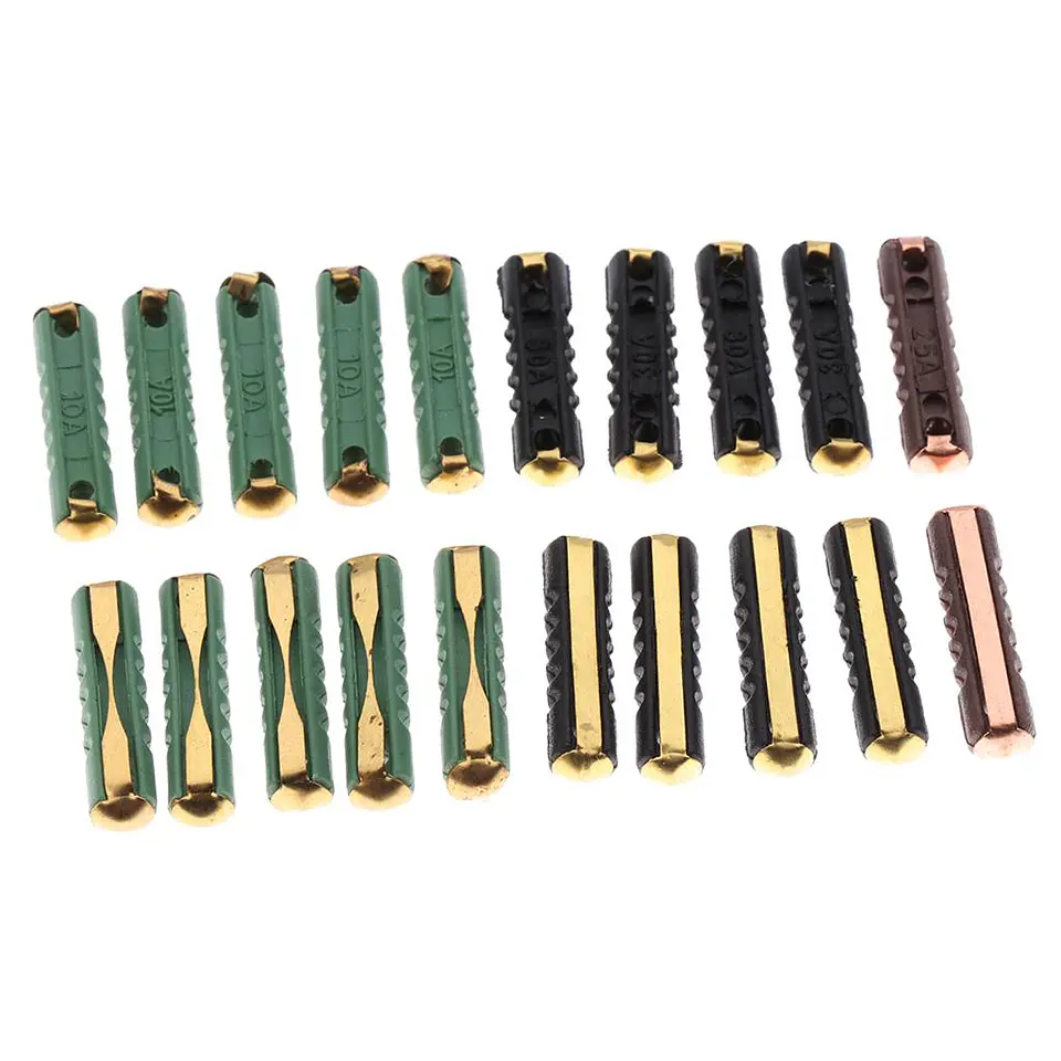 Kit 20 Fusibles Cerámicos Cilíndricos Europeos 8A-25A (23x5mm) 4