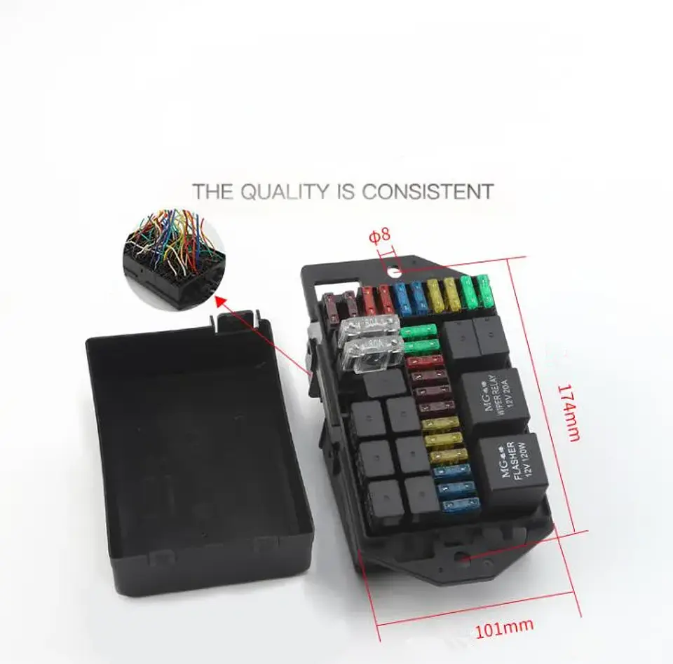 Bloque Portafusible 38 Vías con Relé y Cubierta Estanca - Naval/Automotriz 5