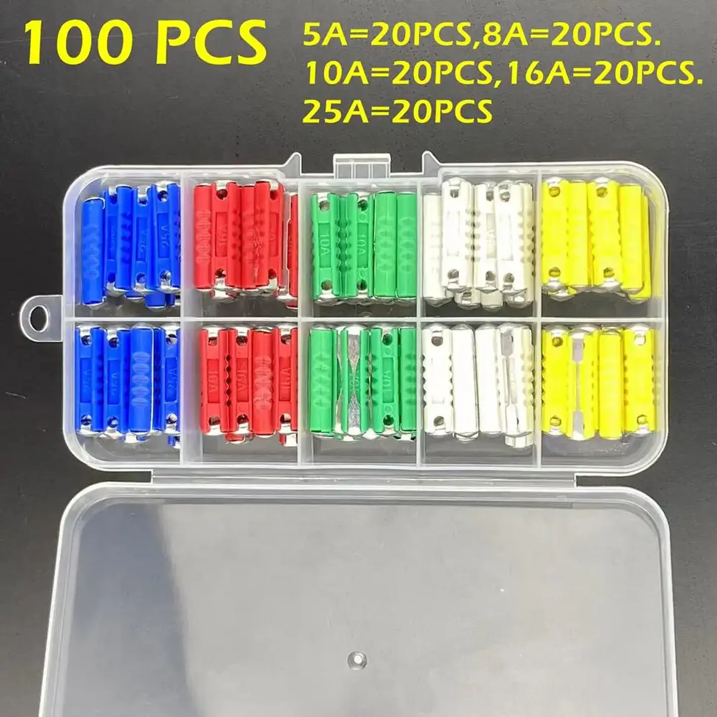 Kit Fusibles Continentales Europeos Torpedo 5A-25A (25x6mm) hasta 200 Unidades 5
