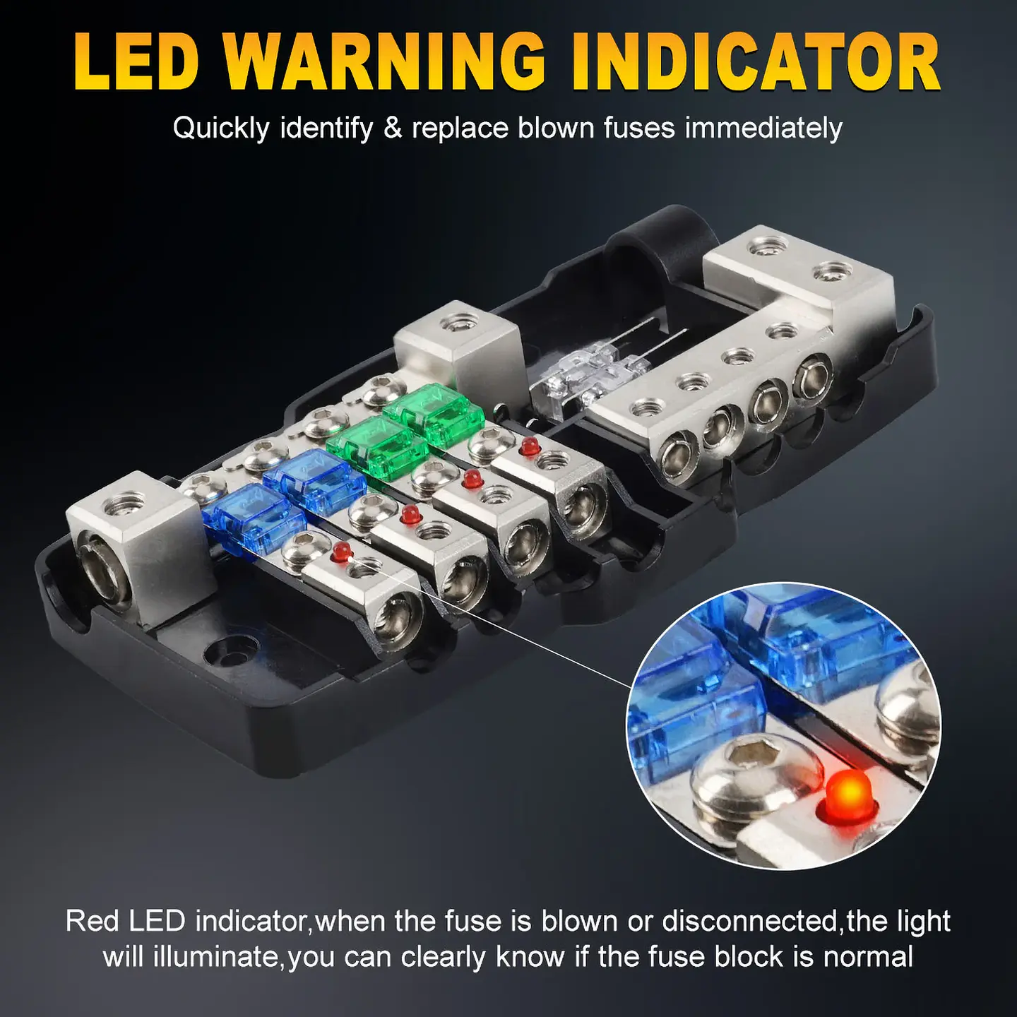 Bloque de Distribución 4 Vías 12V/24V 30A-80A - RV, Camper y Naval 13