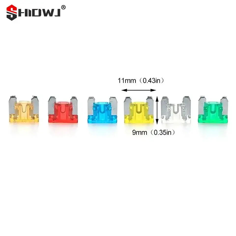 Kit 24 Fusibles Mini de Cuchilla Perfil Bajo 5A-30A - Surtido Automotriz 2