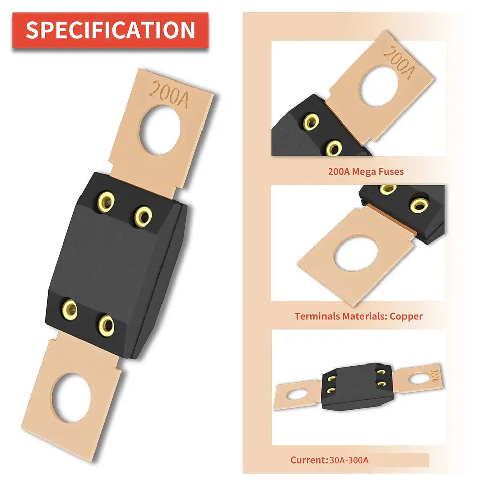 Portafusible MEGA/ANL Tipo Perno 80A-300A - Automotriz y Naval 6