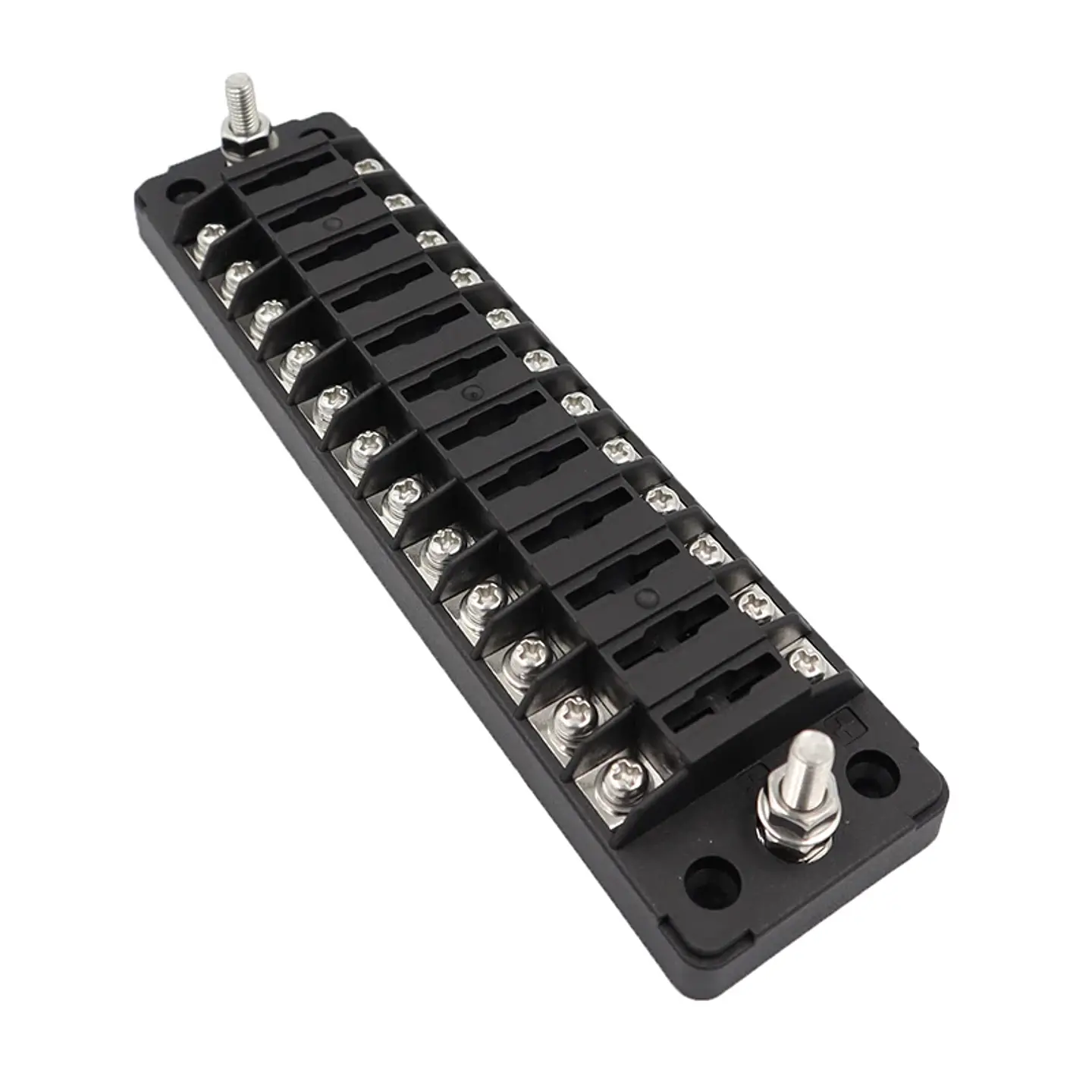 Bloque de Fusibles 12 Vías 32V/75A con LED Indicador - Retardante al Fuego 10