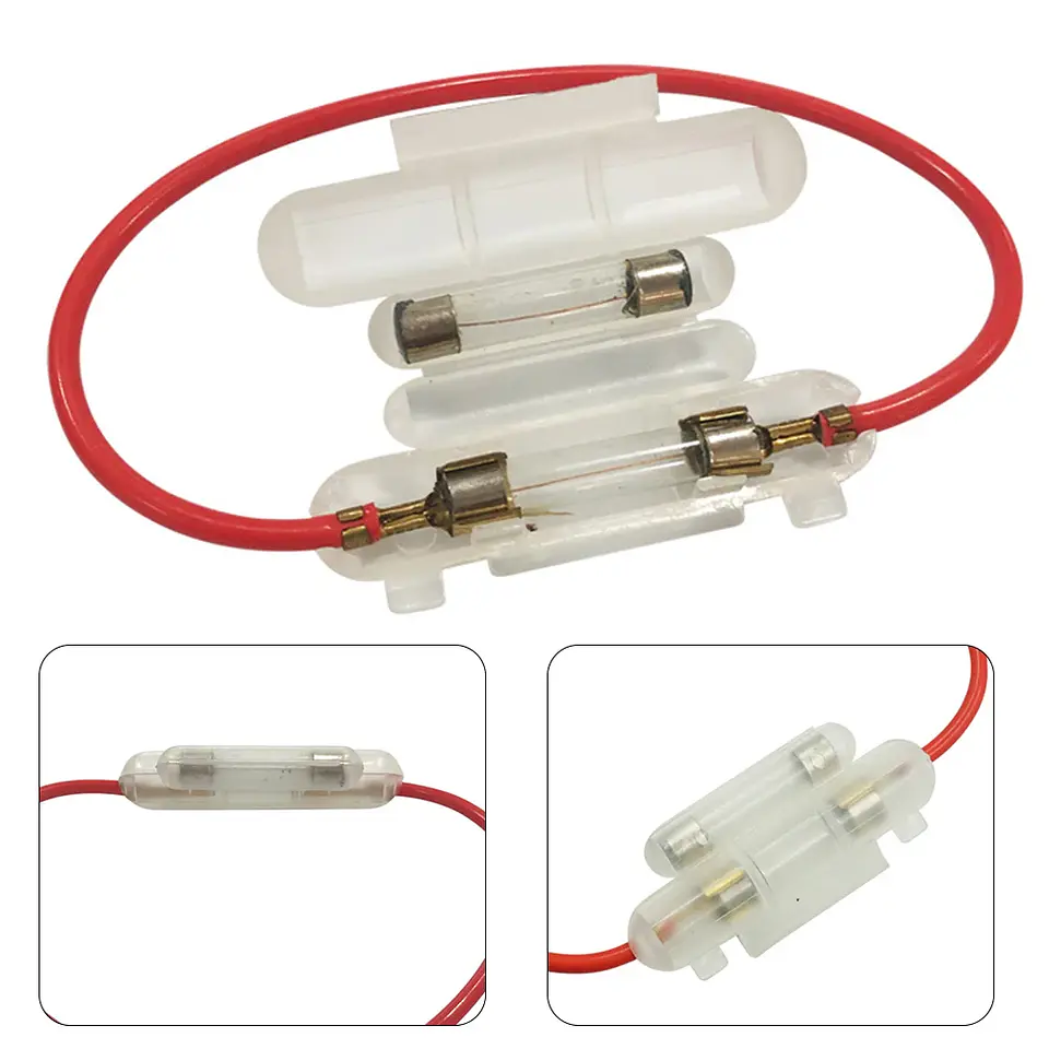 Portafusible Doble Línea para Scooter y Moto - Cable 230mm 8