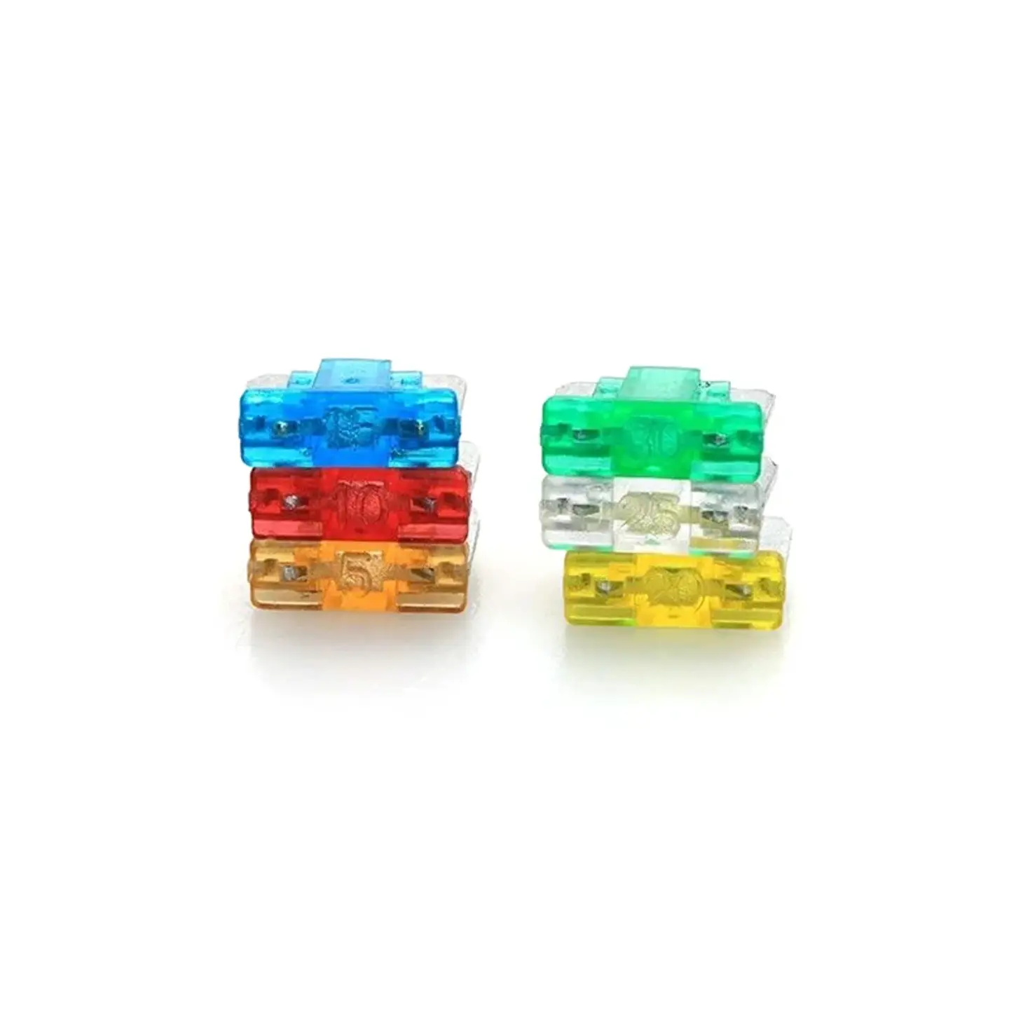 Kit 24 Fusibles Mini de Cuchilla Perfil Bajo 5A-30A - Surtido Automotriz 12