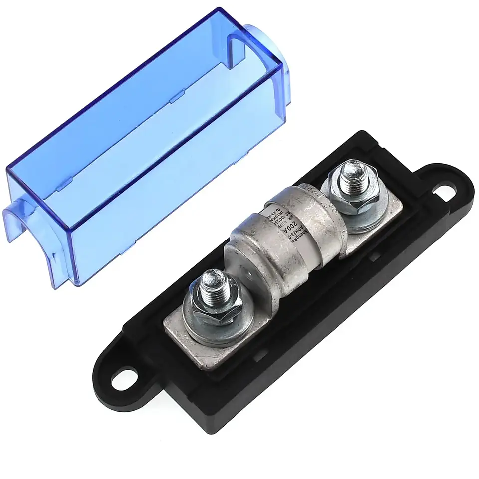 Fusible Clase T con Bloque Portafusible 150V-250V DC — Inversores/Solar/Naval 3