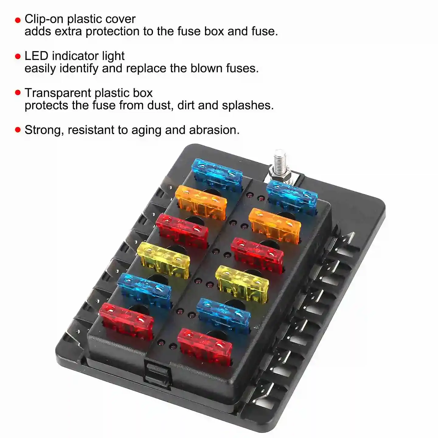 Kit Portafusible 12 Vías con Indicador LED — Naval/Automotriz 6