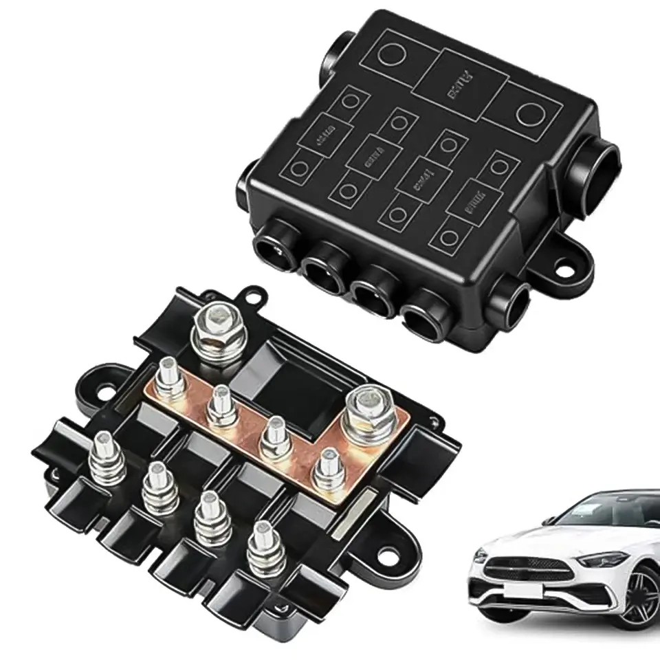 Portafusible MEGA + 4×MIDI con Barra de Distribución Integrada 7
