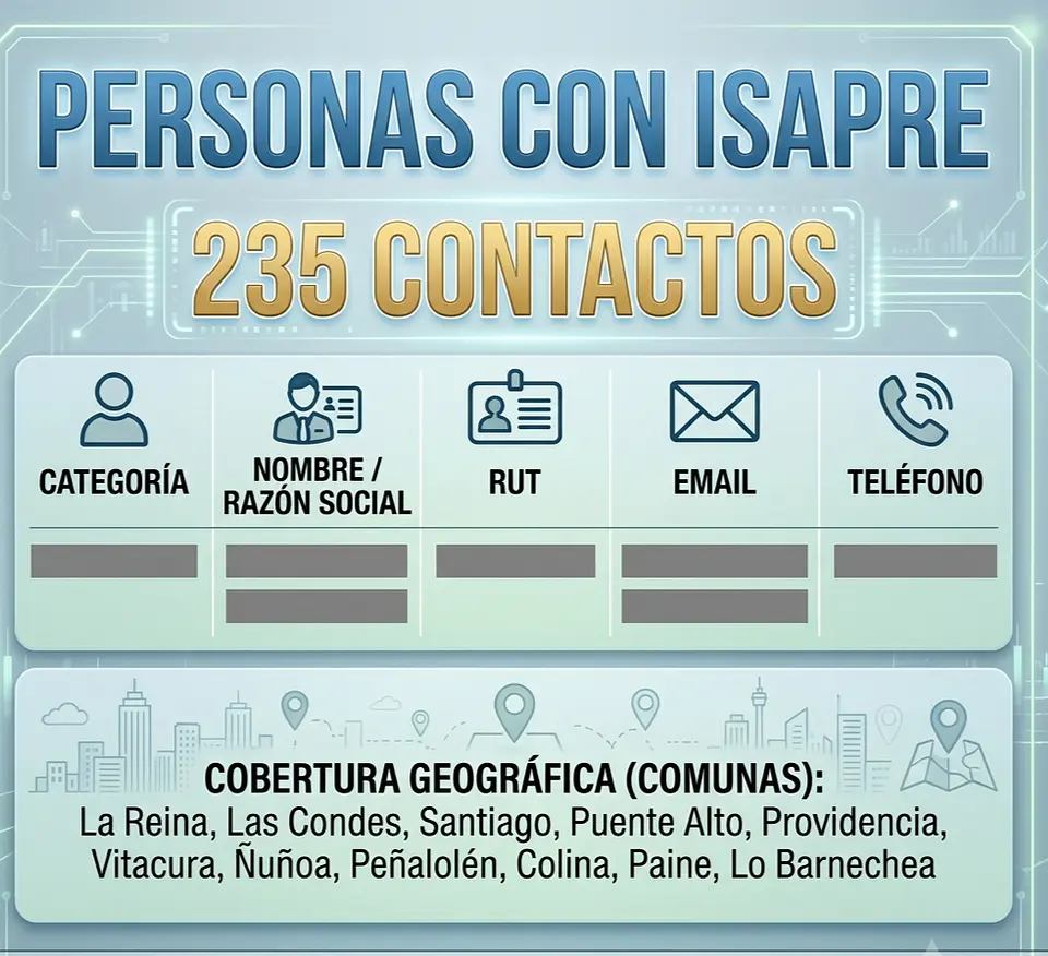 BBDD Afiliados a Isapre y Segmento ABC1 – Actualizada 2026. 1