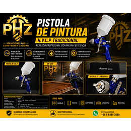 Pistola de Pintura Auarita H-827 Tecnología HVLP