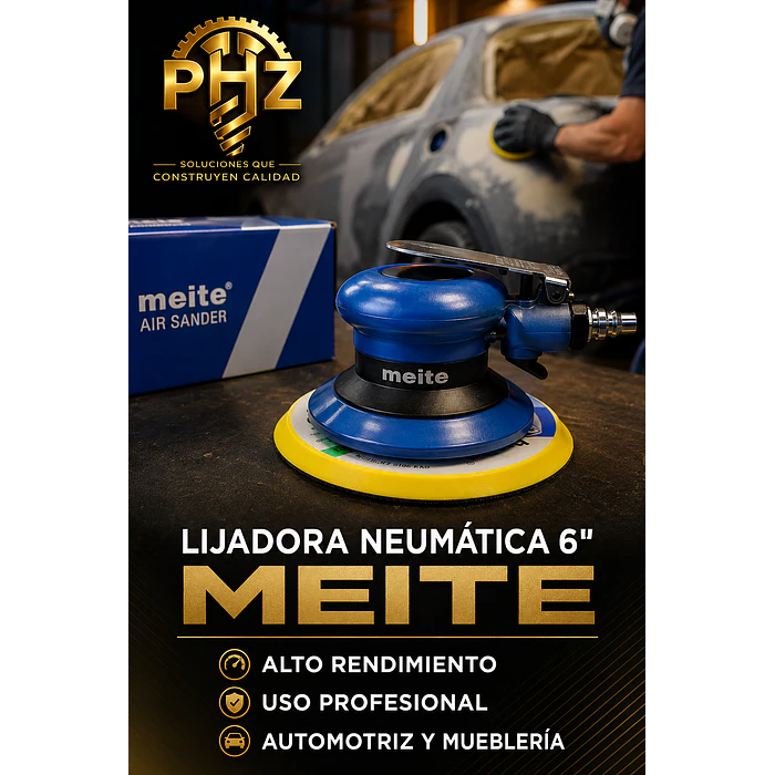 Lijadora Neumática Orbital Meite 6″ con Velocidad Regulable