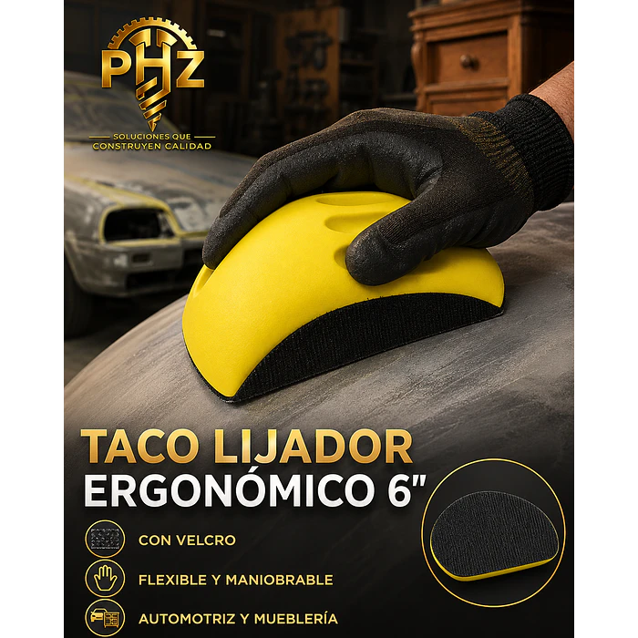 Taco Lijador Manual Ergonómico 6″ con Velcro – Flexible y Maniobrable