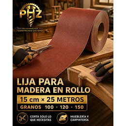 Lija madera 25 metros 