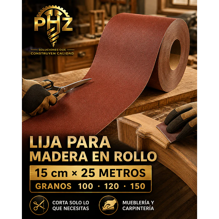 Lija madera 25 metros 
