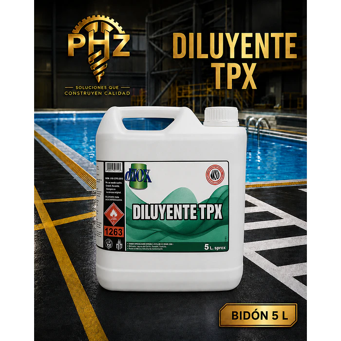 Diluyente TPX Xileno | Pinturas de Piscina, Tráfico y Caucho Clorado 2
