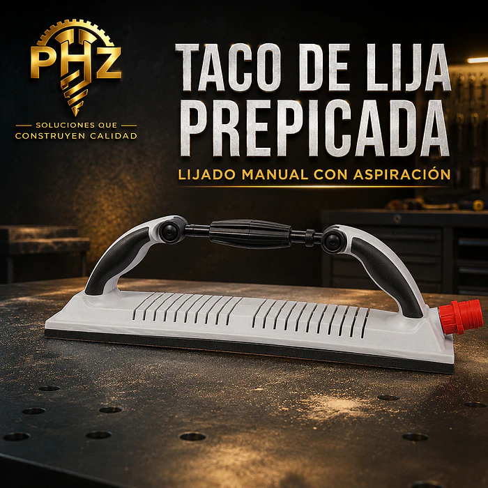 Taco Lijador 70x400 mm con Aspiración y Mango Regulable
