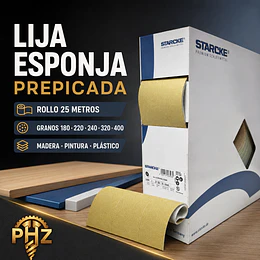 Lija Esponja Prepicada en Caja 25 Metros