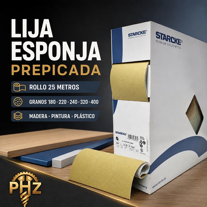 Lija Esponja Prepicada en Caja 25 Metros