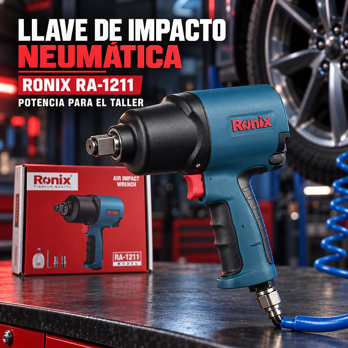 Llave de Impacto Neumática Ronix RA-1201 1/2″ – 900 Nm | Velocidad Variable 1