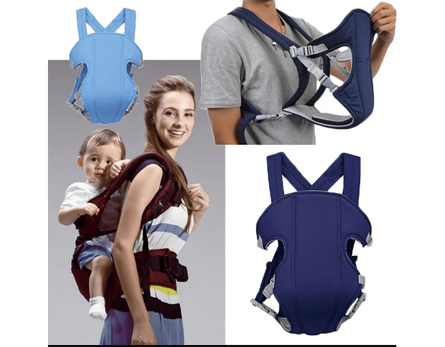 Porta bebé ergonómico azul