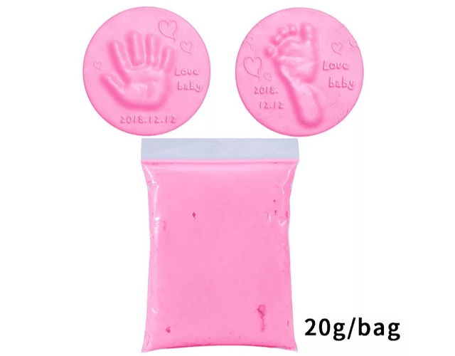 Kit huella bebé rosa