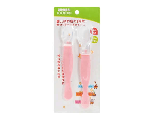 Set cucharas silicona rosadas