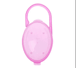 Cajita plástica porta chupete rosada
