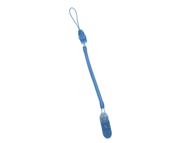 Cadena chupete resorte clip azul