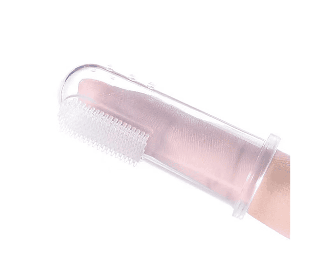 Cepillo dedal silicona rosado