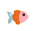 Mordedor pez + cajita plástica