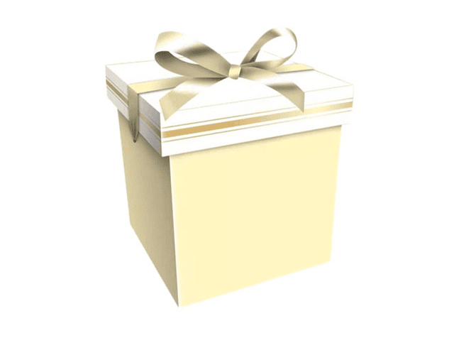 Caja regalo amarilla