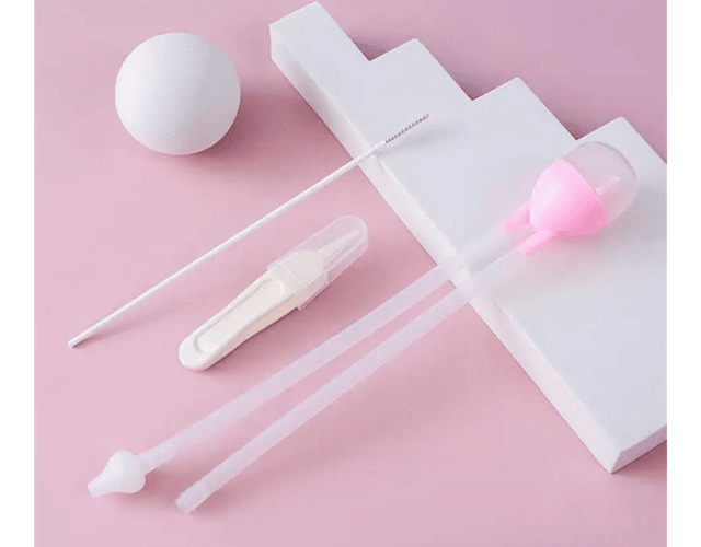 Set aspirador nasal rosado