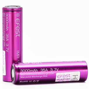Batería 18650 Efest 3000mAh 35A 100% original