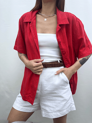 BLUSA LINO ROJA I LINO BLEND I M-L