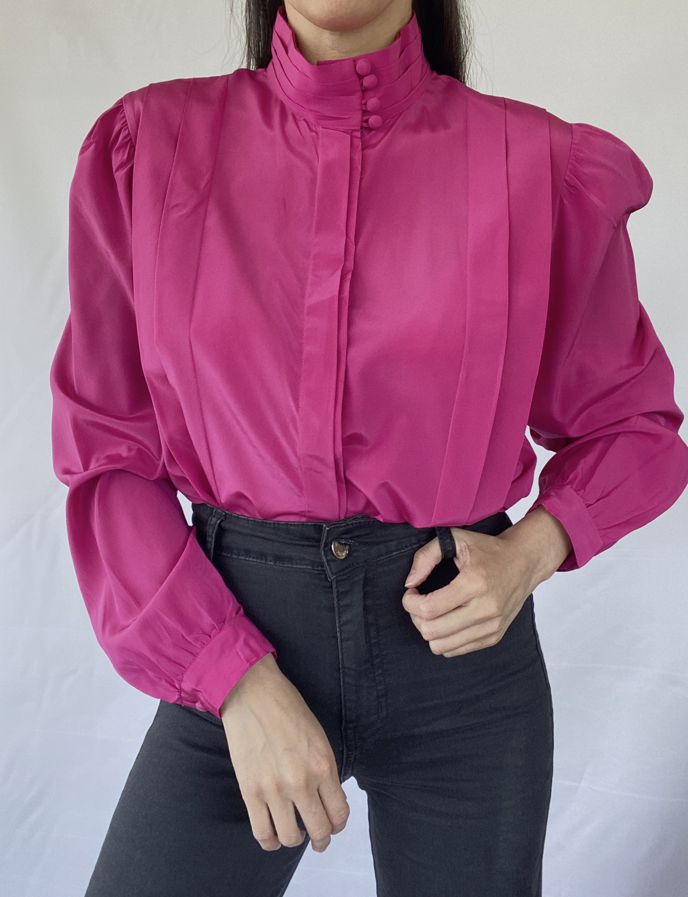 BLUSA VINTAGE FUCSIA | M  2