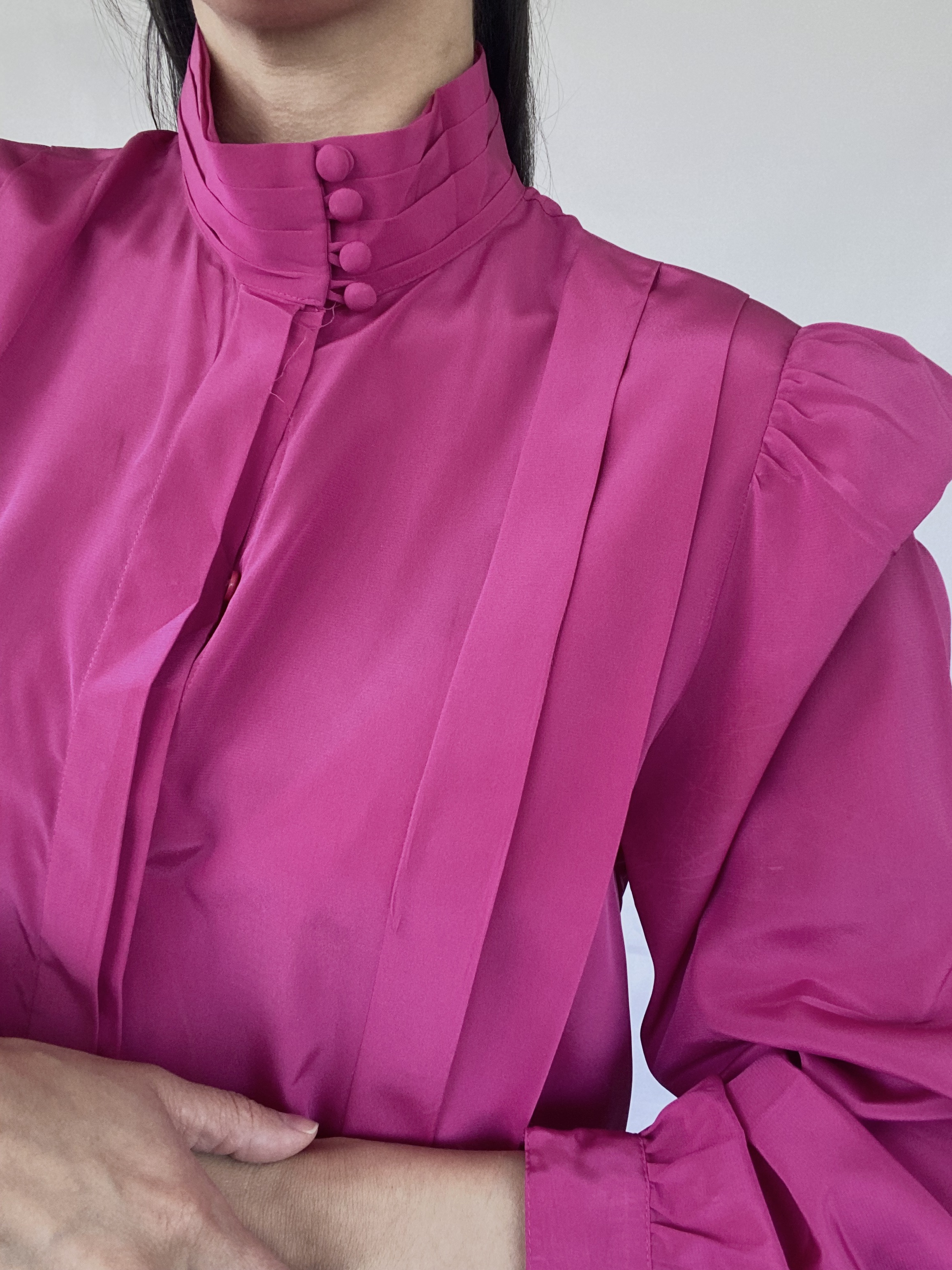 BLUSA VINTAGE FUCSIA | M  1