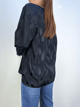 POLERA VINTAGE NEGRA I M-L 