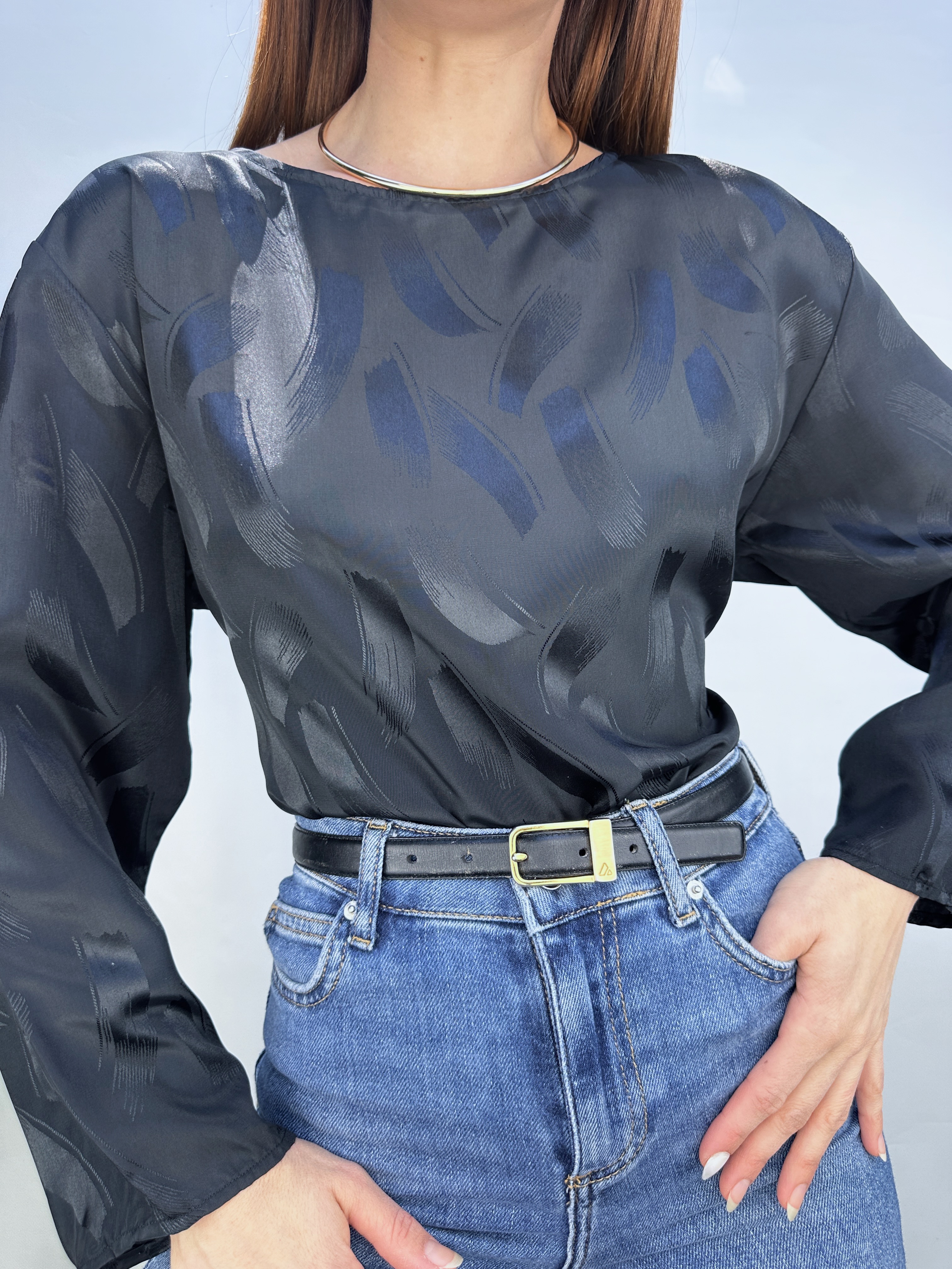 POLERA VINTAGE NEGRA I M-L  1