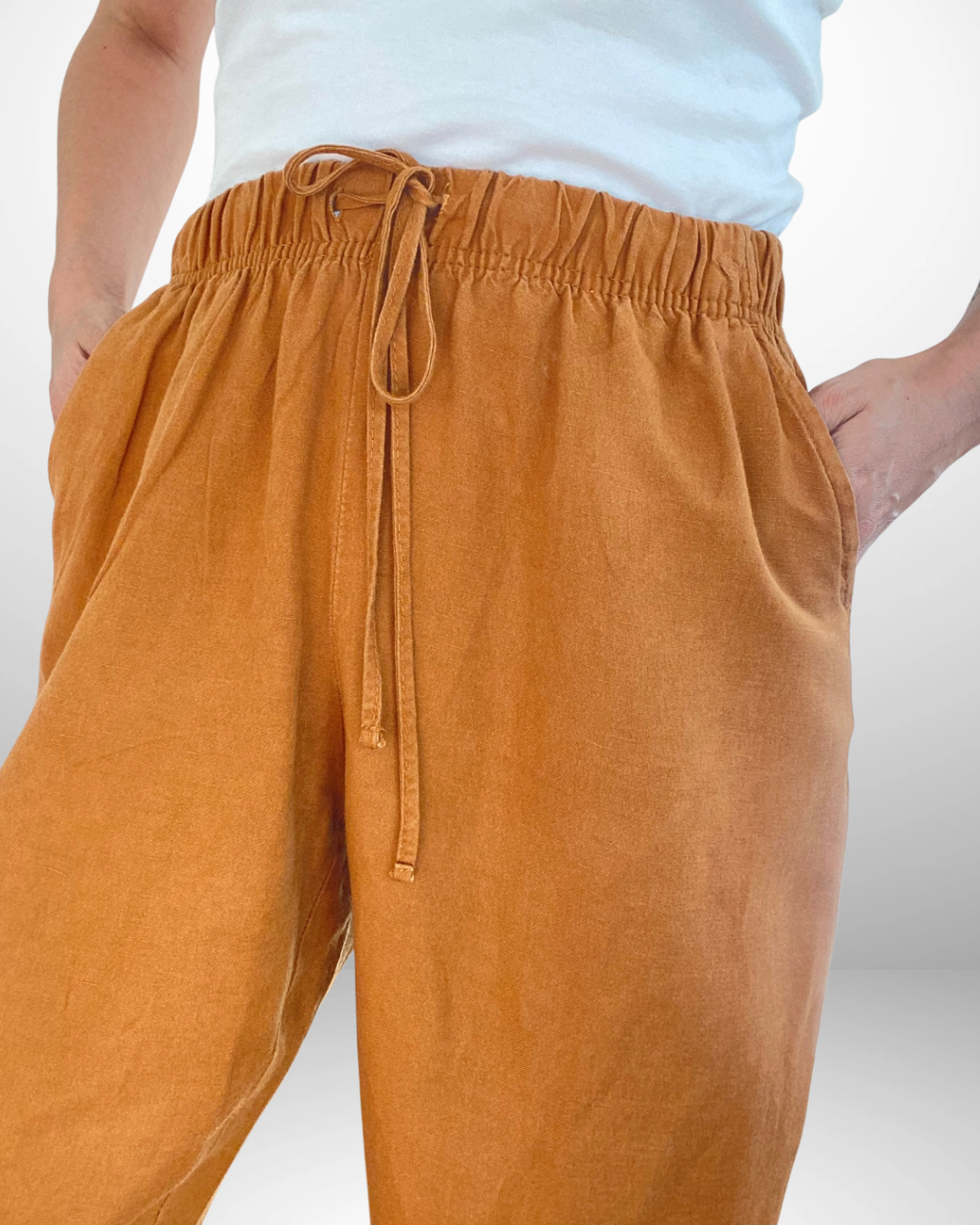 PANTALÓN TERRACOTA LINO BLEND | S 6
