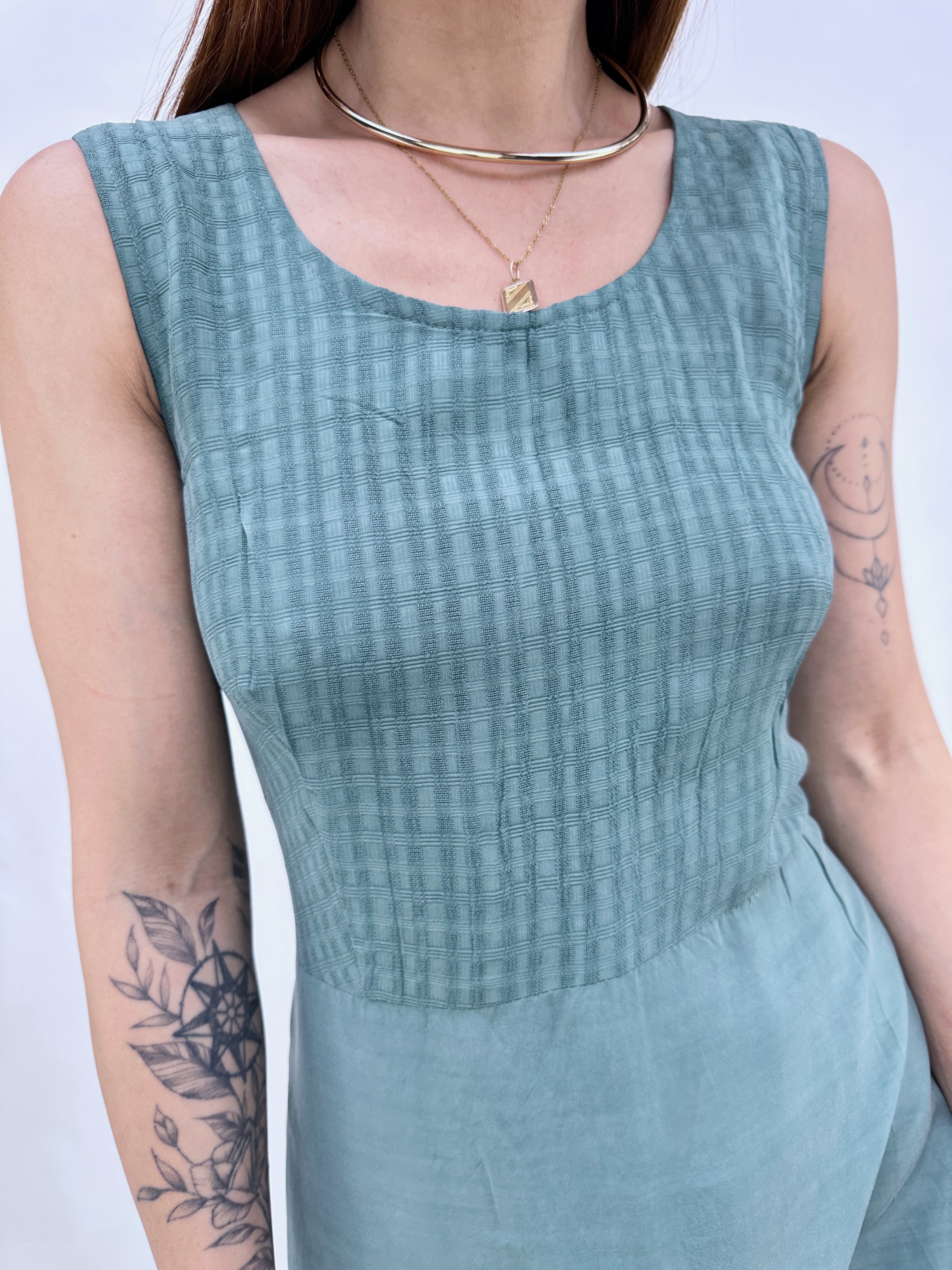 VESTIDO LARGO VERDE MENTA I S-M  3