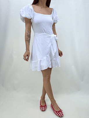 VESTIDO ENVOLVENTE BLANCO I XS