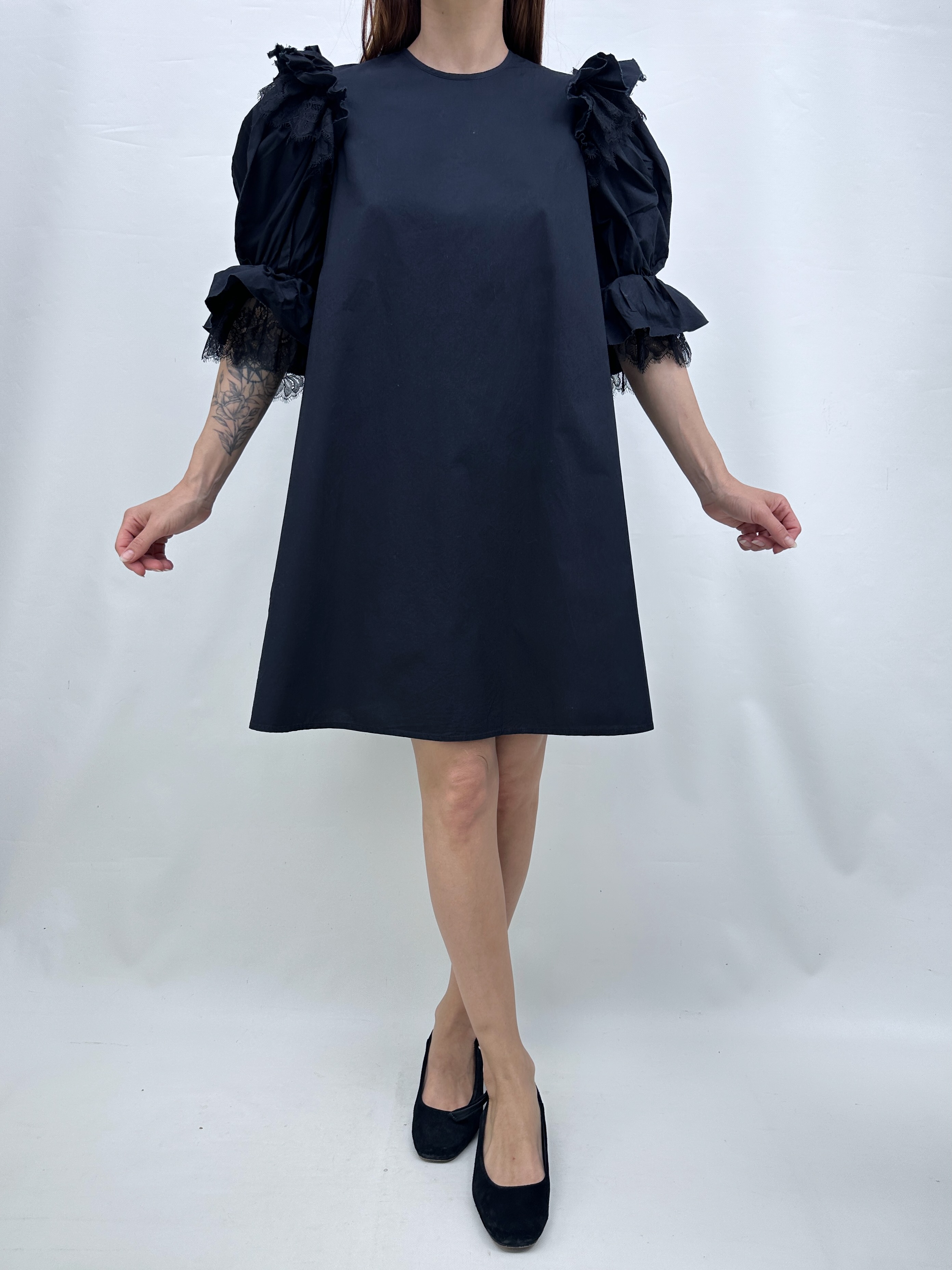 VESTIDO NEGRO ENCAJES I ALGODÓN I S 1